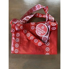 Target Red Bag NEW Extra Large Recycled Reusable 15″x19″14″ Ships Quick & Free