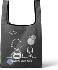 Eco bag,foldable character,with carabiner,durable, large, gray, polyester,005