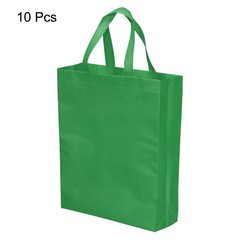 38x30cm Reusable Gift Bag, 10Pcs Vertical Style Non-Woven, Dark Green