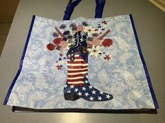 Marshall’s Reusable Tote Bag~19.5 ”X 17.5 ” X 8 USA PATRIOTIC 4 OF JULY FREE SH