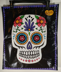 Day of the Dead Tote Bag Skull Dias Muertas Black Halloween Sugar Skull