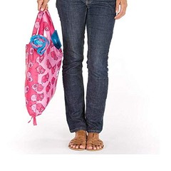 Reusable Bag Pink Piggy Design Grocery Bags – Set of 3 Packed Foldable Washable
