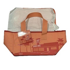 Brand New Trader Joes Mini Insulated Cooler Bag 1.5 Gallon Limited Edition Peach