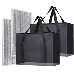 2 Count Insulated Grocery Bags with Padded Handles – Large Capacity & Durable