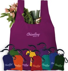 Original Compact Reusable Grocery Bag w/Attached Pouch and Carabiner Clip | P…