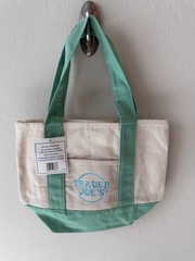 Trader Joe’s Mini Pastel Canvas Tote Bag (Green)