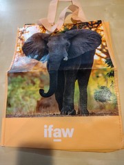 IFAW International Fund for Animal Welfare Reusable Tote Bag Lot (2) – Elephants