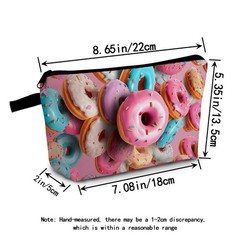 MoCaliduccious Donut Delicious Desserts Print Women Makeup Bag Small hzw0356