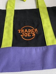 Lot Of 3 Trader Joe’s Mini Halloween Canvas Tote Bag Multi color New