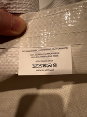 Authentic Supreme Box Logo Woven Polypropylene Reusable White Shopping Bag Small