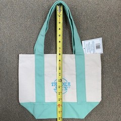 NWT Trader Joe’s Mini Pastel Canvas Tote Bag, Delicate Pink