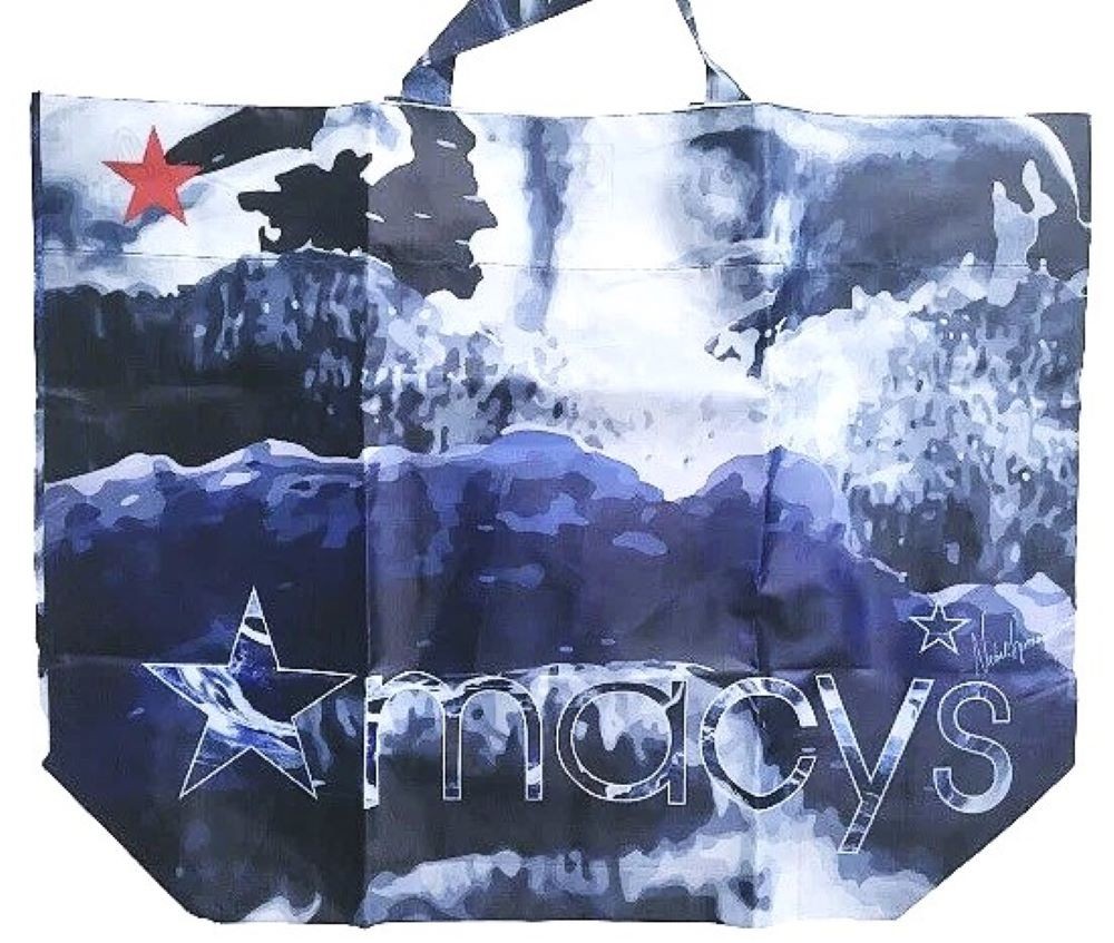 MACY’S “OCEANCYCLE” REUSABLE LIGHT SHOPPING/TOTE BAG – “OCEAN WAVES”