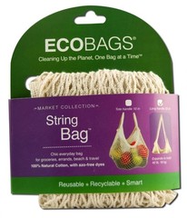Natural Cotton Long Handle String Bag