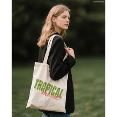 Durable Reusable Tote Bag Eco Friendly Heavy Duty Cotton Polyester Shopping Bag