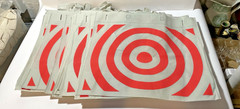 30 Count Lot of GRAY with RED NEW Reusable Target Shopping Bags Washable