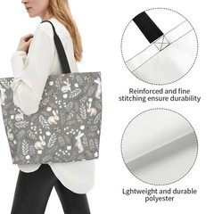 Cute Easter Bunny Tote Bag For Women Bunny Shoulder Bag Casual Tote Bag