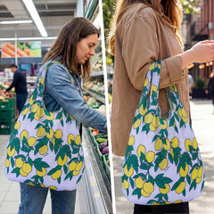Lightweight Reusable Grocery Bag with Handles Ripstop Nylon Foldable Tote Shoppi