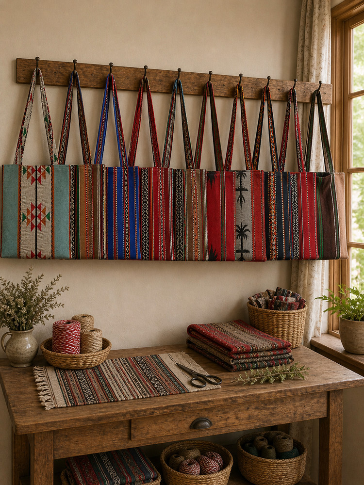 10PCS Handmade Palestinian Tote Bags Set|Eco Friendly Reusable Shopping Bags|