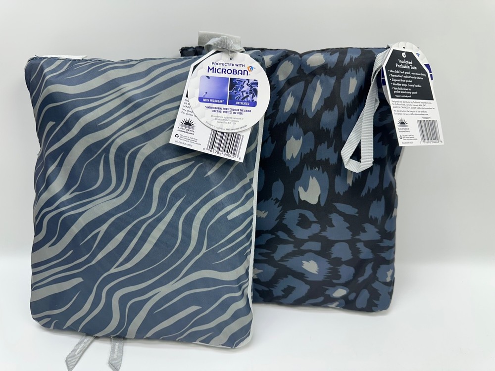 California Innovations Insulated Bag Flag Stars Foldable Packable Set 2 Bags