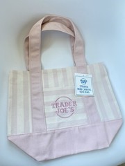 Trader Joe’s 2026 Striped Mini Tote Bags Pastel Colors Full Set 4 NWT