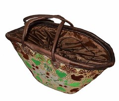 Moroccan Straw Beach Bag Handmade Woven Fashion Beach Basket Shopper Bag Large