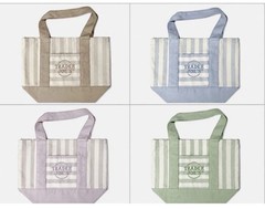 Trader Joe’s Reusable Tote Shopping Bags, Striped Pattern, Multicolor