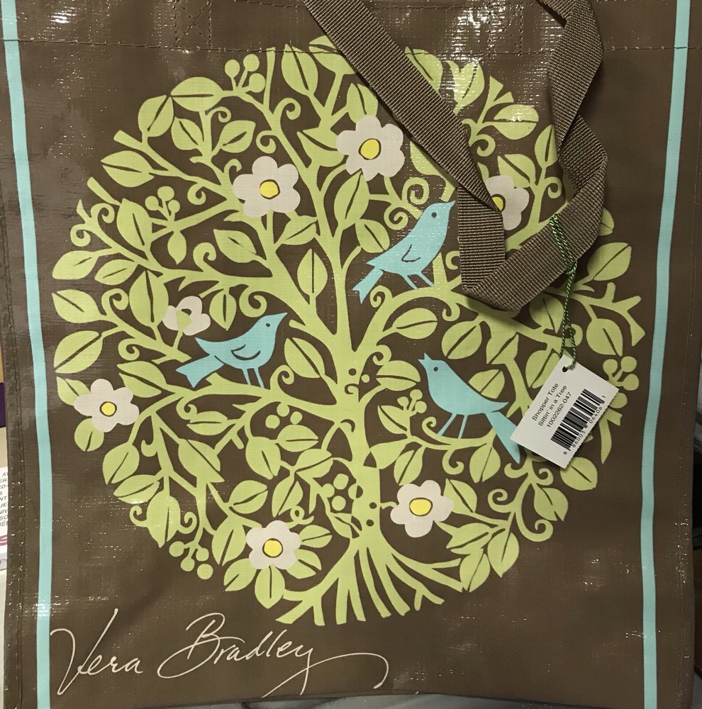 Rare Retired Reusable Shopping Bag Vera Bradley Sittin in a Tree Birds Tote