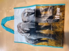 IFAW International Fund for Animal Welfare Reusable Tote Bag Lot (2) – Elephants