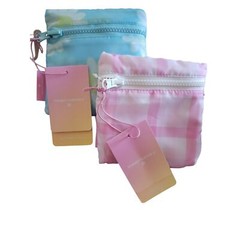 Set of 2 Stoney Clover Reusable Bags Daisy and Pink Gingham