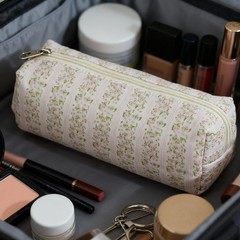 LBZ4ZUONISP Cotton Makeup Pouch Cosmetic Bag for Women Pink Floral