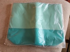Tupperware 100% Neoprene 2 Tone Green Tote Bag With Handle