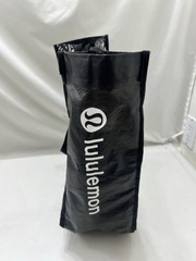 Lululemon Reusable Shopping Tote Bag Snap Button Close Black/White 12″ x 9”