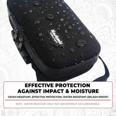 Kashmir Smell Proof Bag with Combination Lock Odor Travel Small, Black