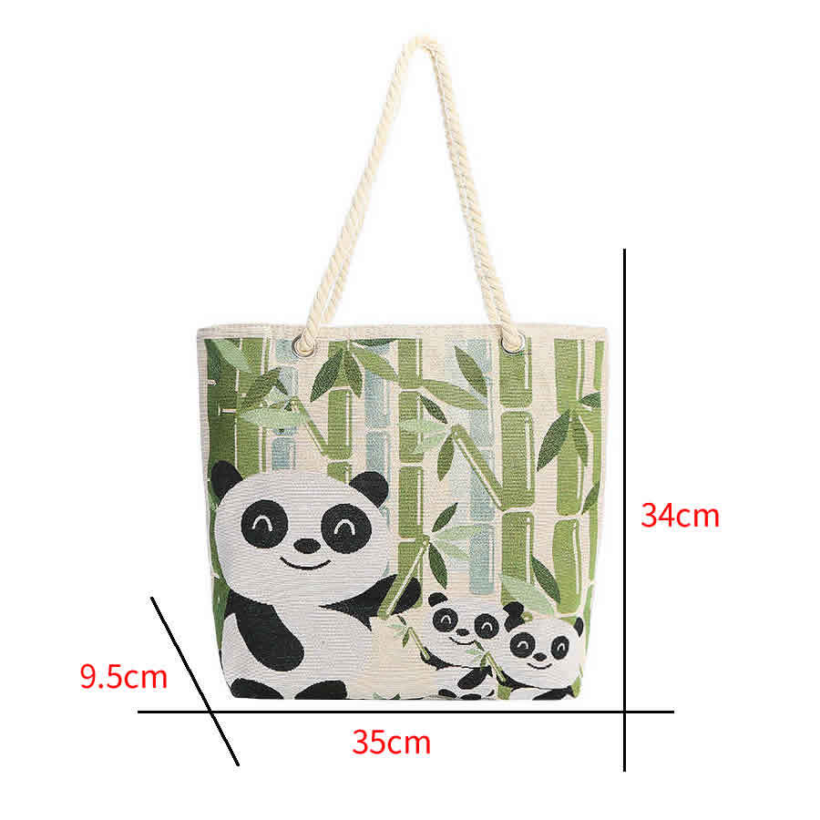 Cute Casual Panda Artistic Tote Bag For girls Woman Gift shoulder satchel bag