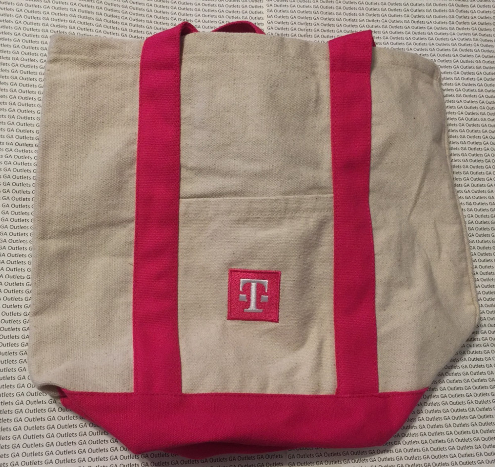 T-Mobile Tuesday Mini Canvas Tote With Pink Straps