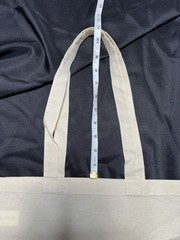 Canvas Foldable Tote Bag, ‘TEACHER’ Print, Beige Multicolor, Large, 15×15 in