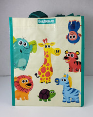 Garanimals Reusable Tote Bag Zoo Jungle Animals 50% Recycled Material 9.5×11.5×7