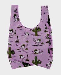 BAGGU SNOOPY CACTUS Purple Pink Uncle Spike Peanuts Standard Reuseable Bag New