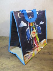 One School Teacher Heavy Duty Reusable Tote Shopping Bag Large 16″ X 16″ X 9″