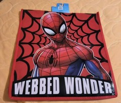 Marvel Comics Spiderman 🕷️Eco Red Shopping/Gift Tote Bag with Handles 🆕🆓Ship!