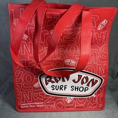 Ron Jon Surf Shop Reusable Shopping Bag Red Letters Reduce Reuse Recycle Tote
