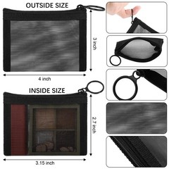 Frienda 10 Pcs Small Mesh Bags with Zipper Mini 3 x 4 Inch, Black