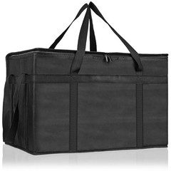 Insulated Bags for Food Delivery, XXXL Pizza Delivery Bags, XXX-Large 1 Black