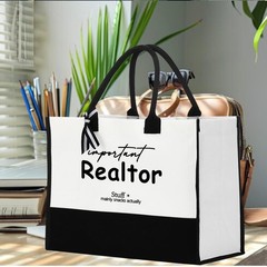 Professional Title Important Stuff Tote Bag Work Office Commuting Shoulder