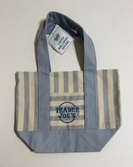 Authentic Trader Joe’s Mini Tote Bag Stripe Canvas Limited Edition Summer 2026