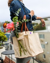 CapaBunga Farmer’s Market Tote Shopping Bags with Handles – 7 Pocket Large Ut…