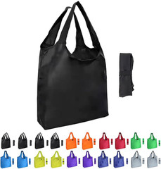 20 Pack Durable Colorful Folding Reusable Grocery Bags Handles Bulk Strong,