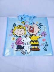 Peanuts Gang New Snoopy & Woodstock Reusable Shopping Bag Grocery Travel Bag