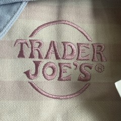 Trader Joe’s Striped Canvas Mini Totes Blue Pink Beige Green Set Of 4 New