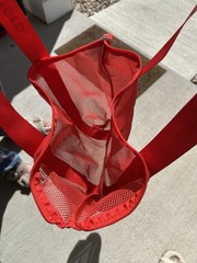Lot of Mesh Hero Red Totes Set of 10 New Never Used